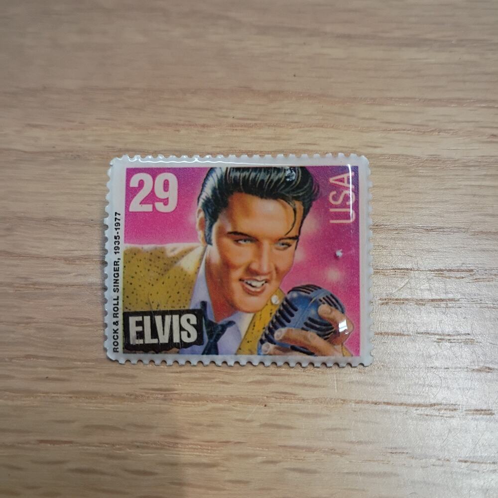 Vintage Elvis Presley 29 Cent Stamp Pin USPS 1992 Lapel Tie Hat Pin Graceland